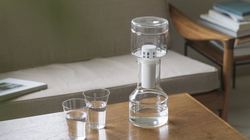 <希少美品>　クリンスイ　ガラス浄水器　JP101-C 工芸職人とのコラボから生まれたクリンスイのガラス浄水器を1名