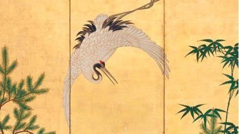 【真筆】★狩野探幽 鶴図★ 掛軸 検）狩野探信 狩野永徳 織田信長 豊臣秀吉 真筆】☆狩野探幽 鶴図☆ 掛軸 検）狩野探信 狩野永徳 織田信長