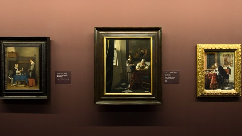 ルーブル美術館展限定】フェルメール複製画 天文学者 油絵