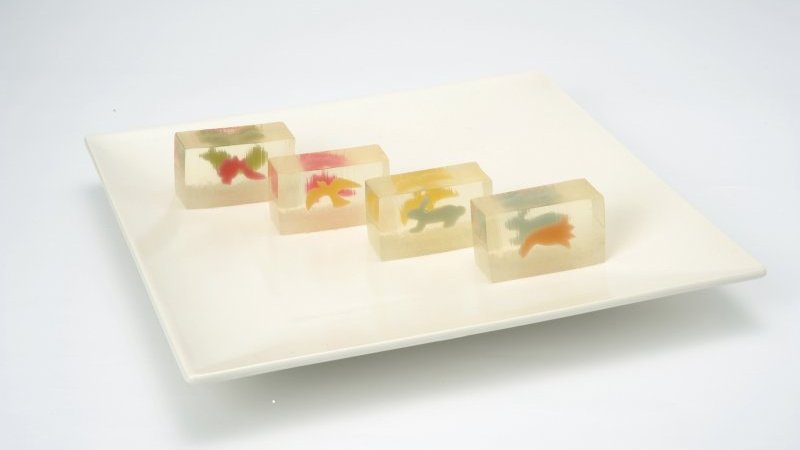 和菓子の「とらや」、東京ミッドタウンにて、見ても食べても