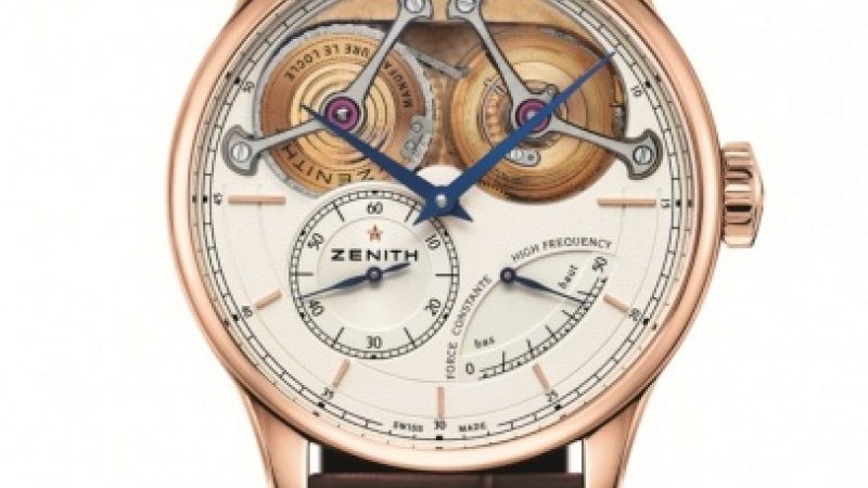 文字盤からチェーン式伝達装置が見える、ゼニスの150周年記念モデル