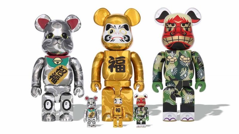 BE@RBRICK BAPE 招き猫 金メッキ 達磨 銀メッキ100％ 400％ BE@RBRICK 達磨 BAPE 400％ 金メッキ 銀メッキ100％ 招き猫