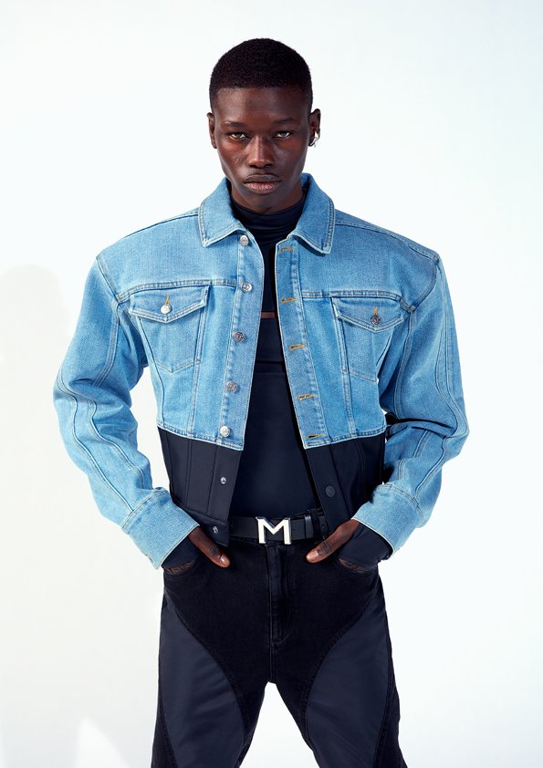 新品?正規品 Mugler H&M Muglerミュグレーデニムジャケット H&M デニム