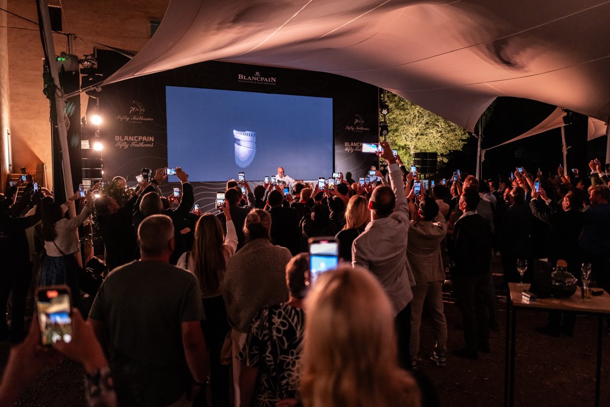 23.09 - Cannes 2023 - Launch Event 3 - Marc A. Hayek unveiling the Fifty Fathoms 70th Anniversary Act 3.jpg