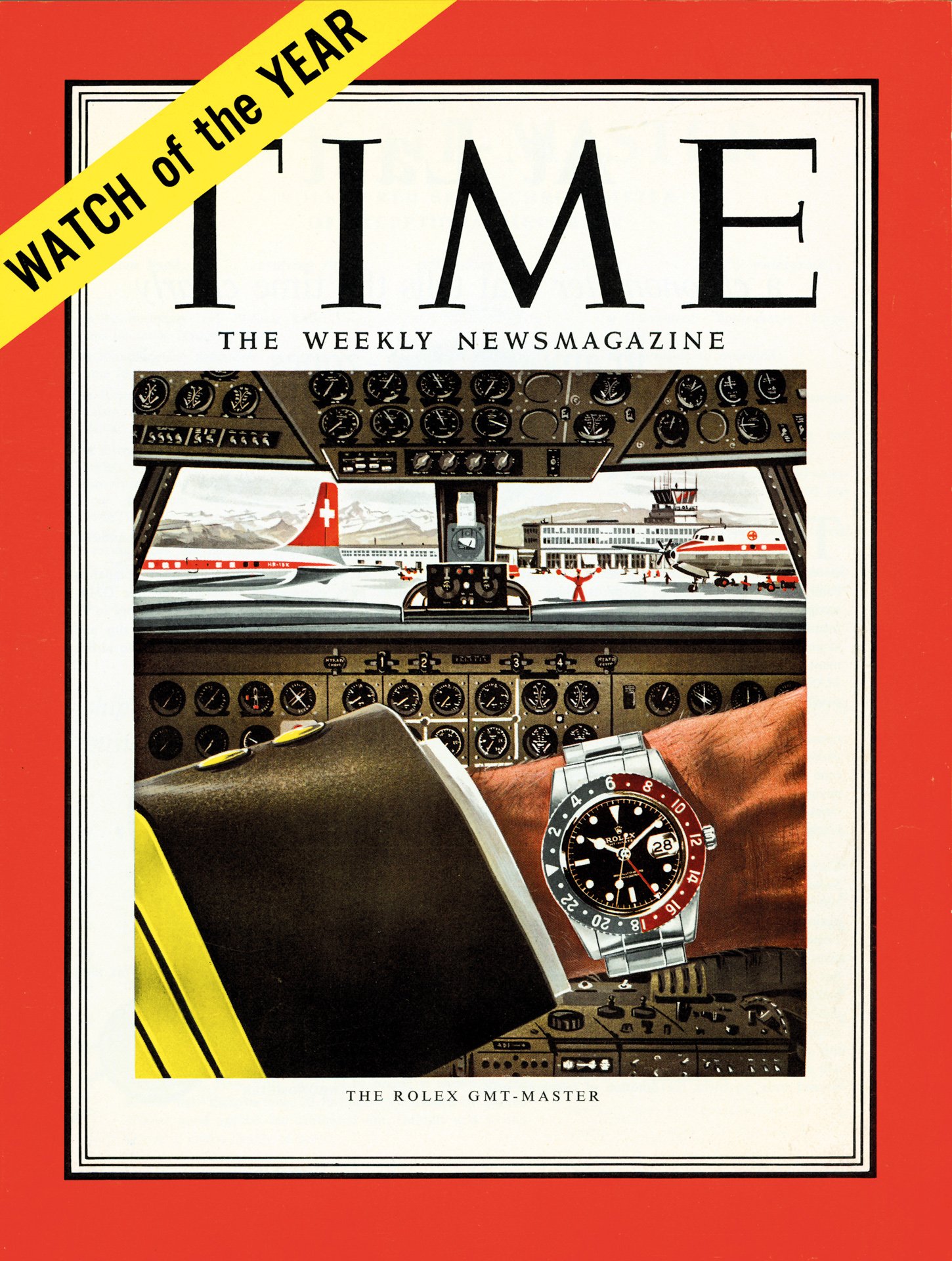 ロレックスが登場している雑誌「TIME」の表紙