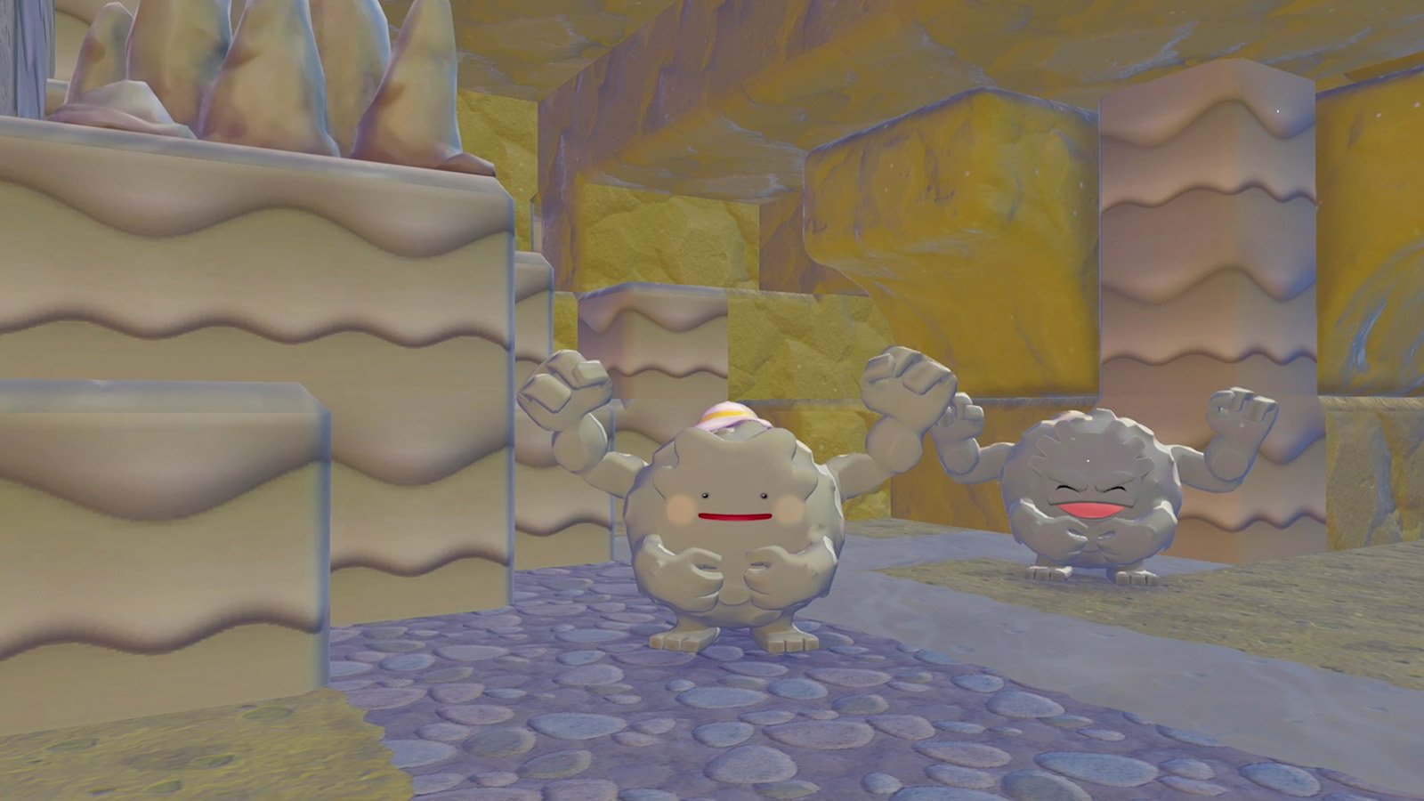 ぽこ あ ポケモン メタモン　ゴローン
