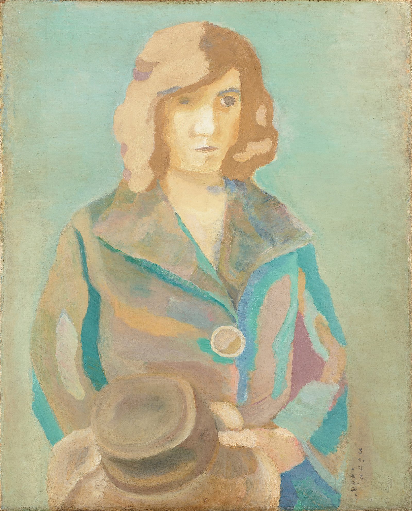 坂本繁二郎《帽子を持てる女》1923年、油彩・カンヴァス.jpg
