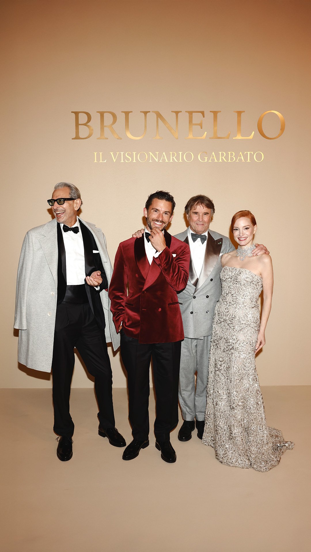 Jeff Goldblum, Jonathan Bailey, Brunello Cucinelli, Jessica Chastain.jpg