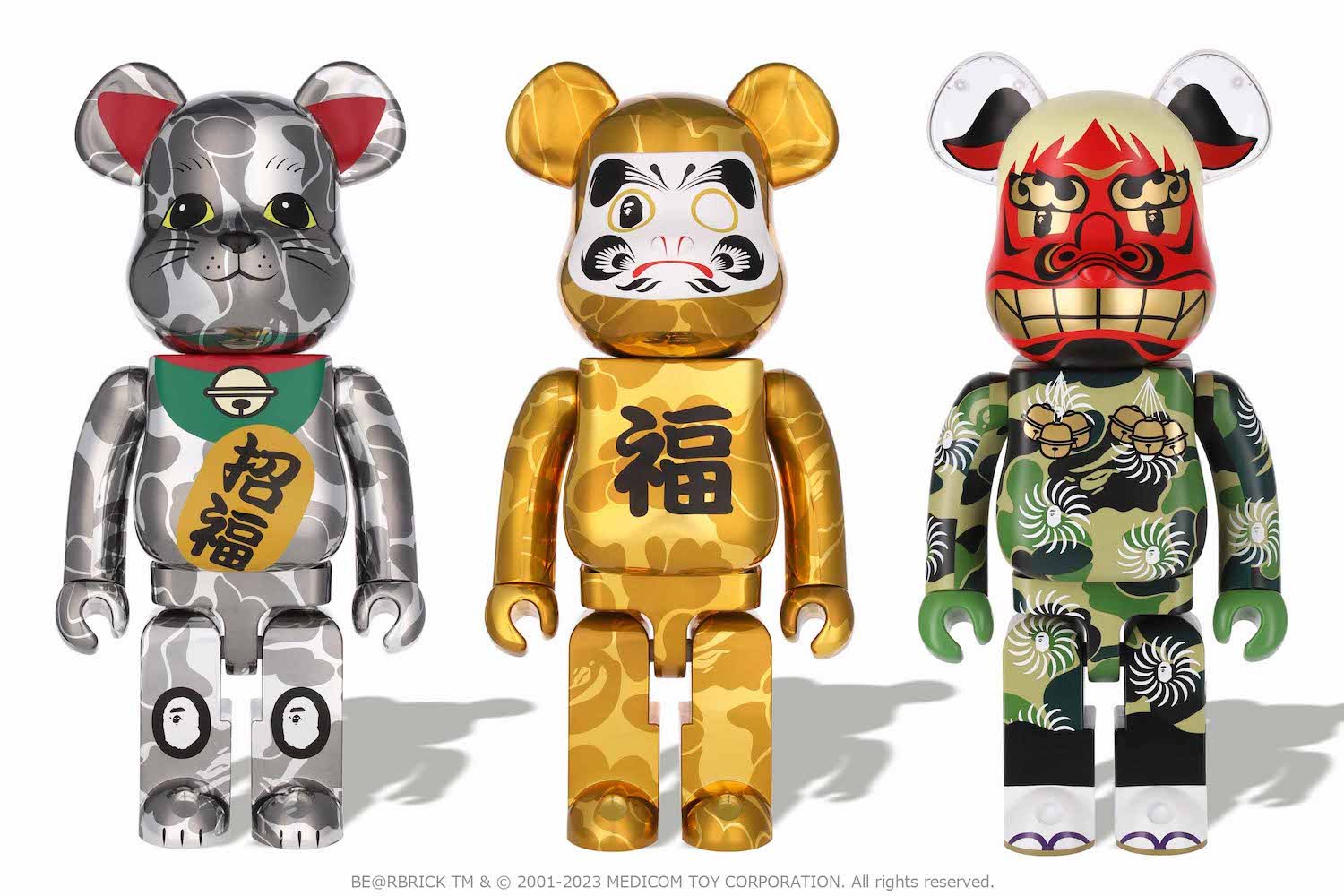 新春記念！ 招き猫、達磨、獅子舞がBE@RBRICKになって登場｜Pen Online
