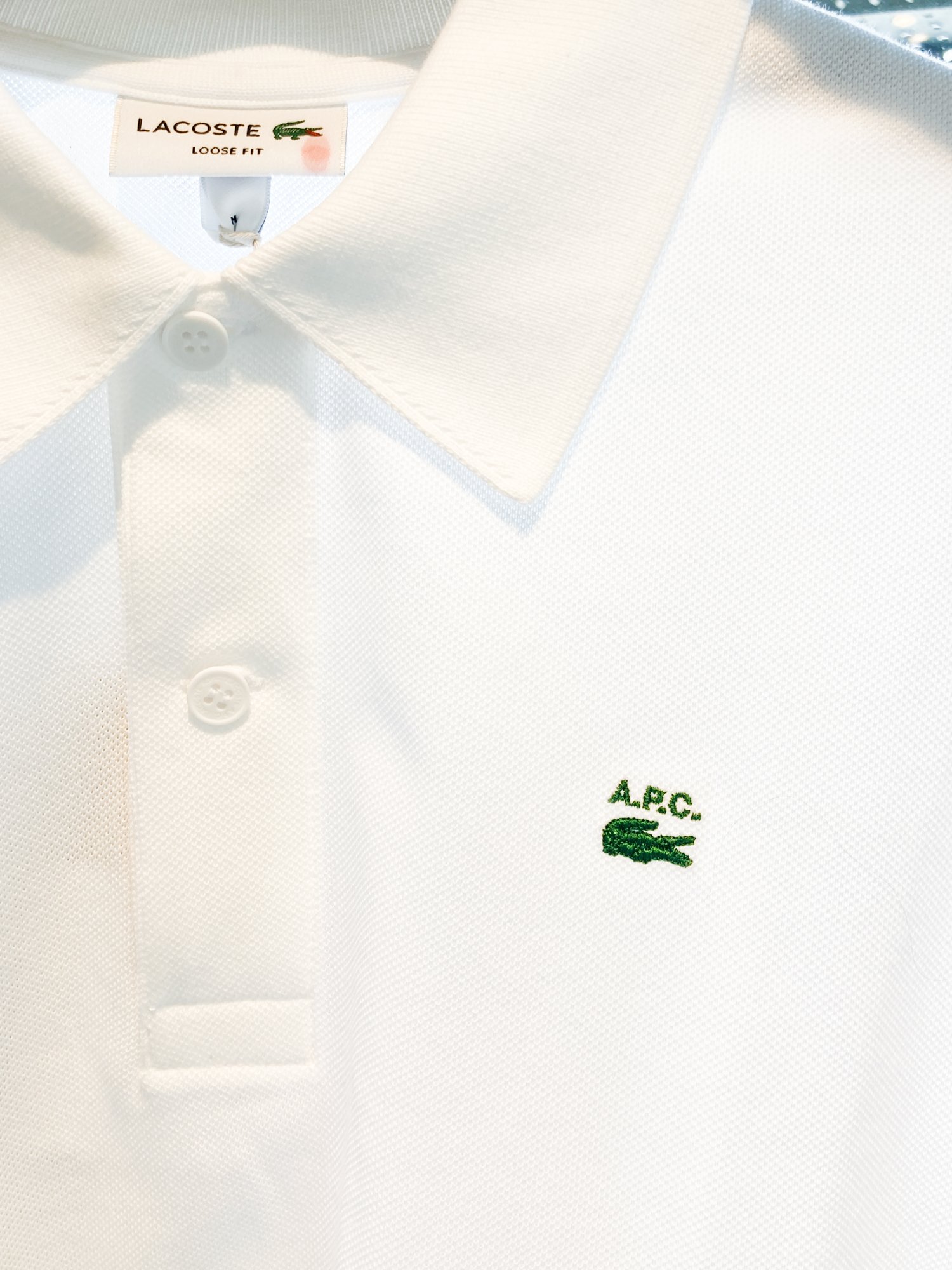 低価格で大人気の LACOSTE x A.P.C. レディースルーズフィットボーダー 